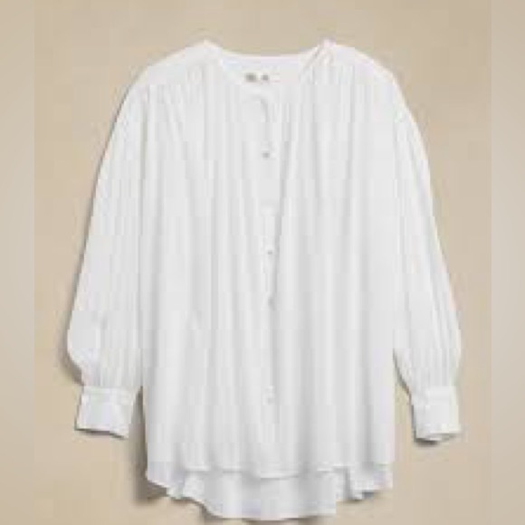 Banana Republic West Cotton Silk Shirt NWT - Picture 4 of 5